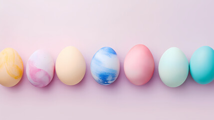 Fototapeta premium Easter background, many colorful Easter eggs