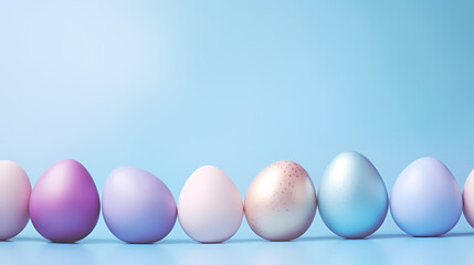 Easter background, many colorful Easter eggs