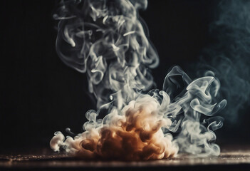 Obraz premium Abstract Smoke Steam In Dark Background