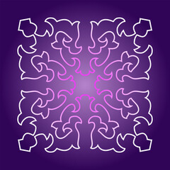 Vintage ornate linear ornaments in Kazakh traditional style. Asian floral designs. Abstract Asian elements of the national pattern of the ancient nomads of the Kyrgyz, Mongols, Kazakhs, Tatars. EPS10