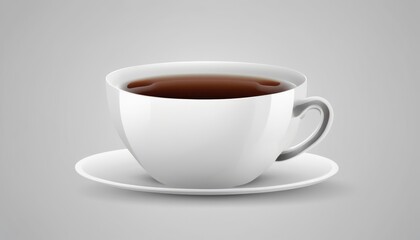 Fototapeta premium A white coffee cup with dark coffee