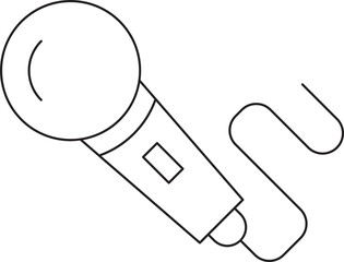 Microphone Thin Line Icon
