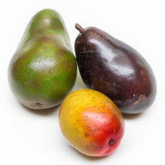 fruits on white background, isolated