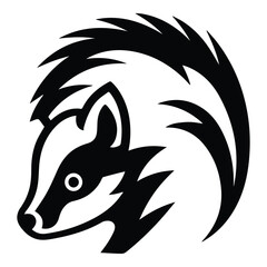 Skunk Flat Icon Isolated On White Background