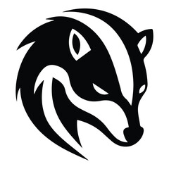 Skunk Flat Icon Isolated On White Background