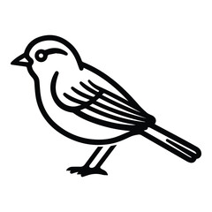 Sparrow Flat Icon Isolated On White Background