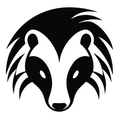Skunk Flat Icon Isolated On White Background