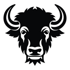 Bison Flat Icon Isolated On White Background