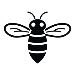 Bee Flat Icon Isolated On White Background