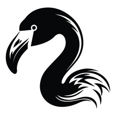 Flamingo Flat Icon Isolated On White Background