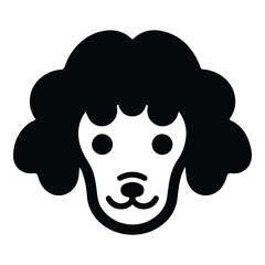 Poodle Flat Icon Isolated On White Background