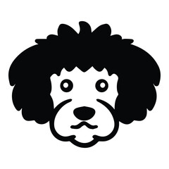 Poodle Flat Icon Isolated On White Background