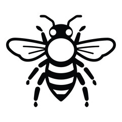 Bee Flat Icon Isolated On White Background