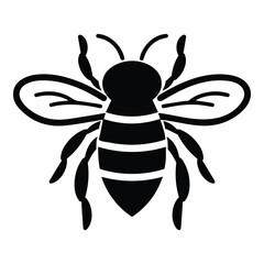 Bee Flat Icon Isolated On White Background