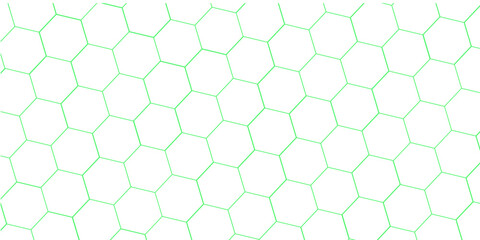 Fototapeta premium abstract 3d hexagon block pattern in green and white. 3d rendering..... 