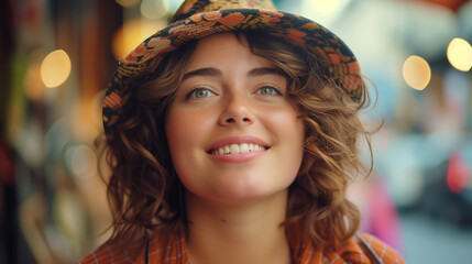 Fototapeta premium Portrait of gorgeous curvy young woman