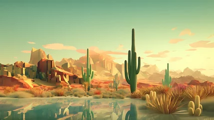 Photo sur Plexiglas Arizona cactus in desert