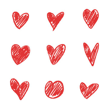 Love heart hand drawn vector illustration