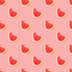 Slices Of Citruses Seamless Vector Pattern Design