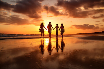 Family Bonding at Sunset Beach.