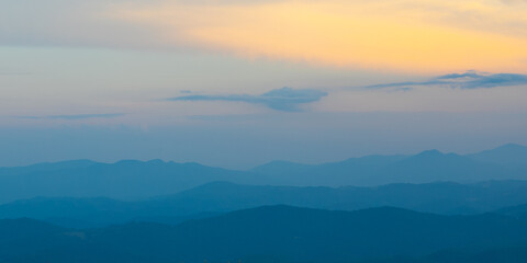 Sunset in the Appalachian Mountains