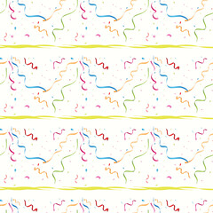 Confetti Seamless Vector Pattern Design
