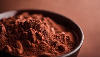 A bowl of chocolate powder