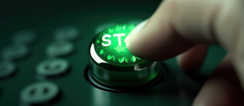 green on button
