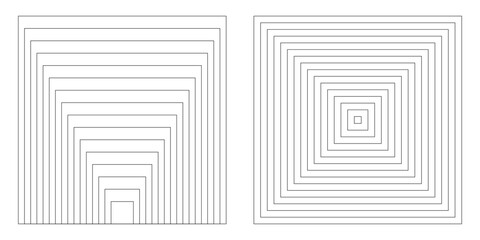 Monochrome geometric abstract square form - vector