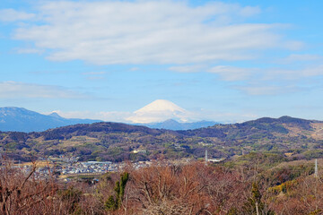 吾妻山公園から見る富士山