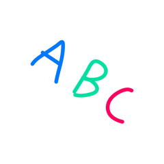 Hand drawn doodle ABC