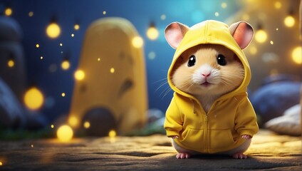 "Pikachu Pals: A Whimsical Hamster Adventure in a Magical Bedroom"





