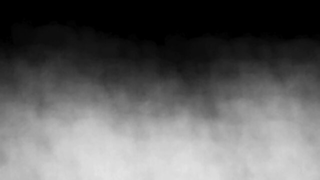 rising smoke steam overlay. Realistic moving smoke effect on transparent background. fog element for design