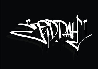 JEDDAH city graffiti tag style