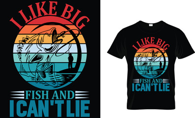 I LIKE BIG FISH AND I CAN'T LIE t-shirt design template