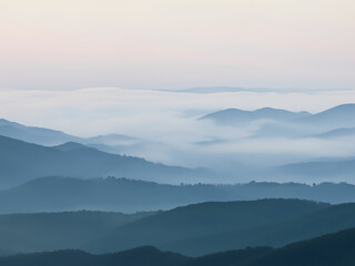 Obraz premium mountains and clouds
