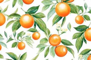 abstract colorful tangerine pattern on white background