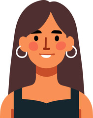 People avatar, woman icon.	