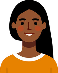 People avatar, woman icon.	