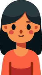 People avatar, woman icon.	