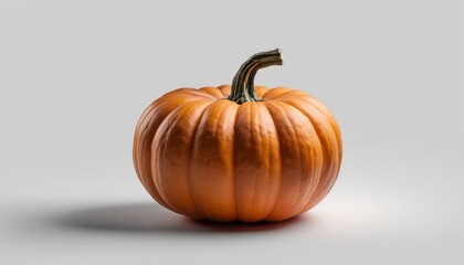 A pumpkin with a stem and a stalk