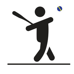 cricket player man icon vector illustration eps.