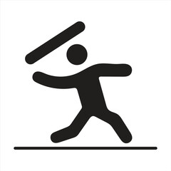 cricket player man icon vector illustration eps.