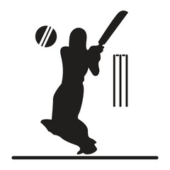 cricket player man icon vector illustration eps.