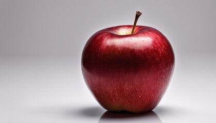 A red apple with a stem