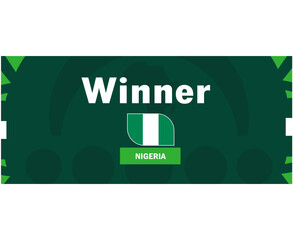 Nigeria Winner Emblem African Nations 2023 Flag Teams Countries African Football Symbol Logo Design Vector Illustration