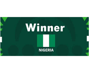 Nigeria Winner Symbol Flag African Nations 2023 Teams Emblem Countries African Football Logo Design Vector Illustration