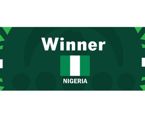 Nigeria Winner Symbol Flag African Nations 2023 Teams Emblem Countries African Football Logo Design Vector Illustration