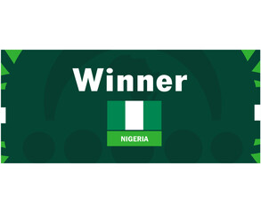 Nigeria Winner Flag African Nations 2023 Teams Emblem Countries African Football Symbol Logo Design Vector Illustration