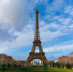 View of the Eiffel Tower in Paris, France, travel, landmark, europe,  © BrookelynnBliss